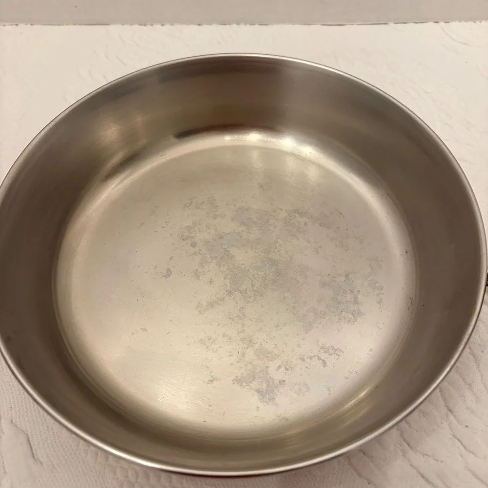 Vintage Revere Ware 8 Inch Skillet Copper Clad Bottom Stainless Steel Frying Pan